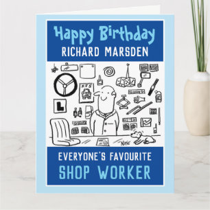 Happy Birthday Car Parts Salesman Card