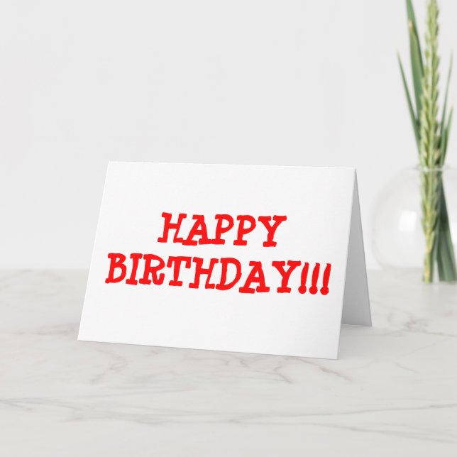 HAPPY BIRTHDAY!!! CARD (Front)