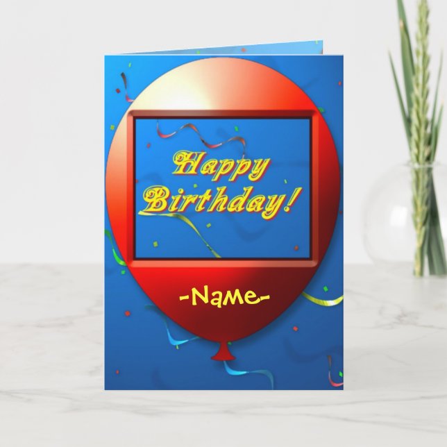 Happy Birthday Card (Front)