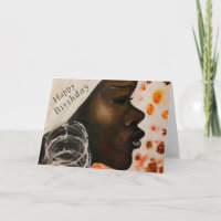 Happy Birthday Card African Beauty Woman