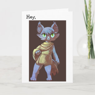 Happy Birthday Card: Anime Cat Card