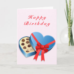 Happy Birthday Card Candy Heart - Sweet Love