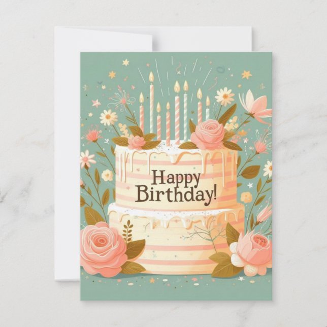 Happy Birthday Card Cute & Funny (Front)