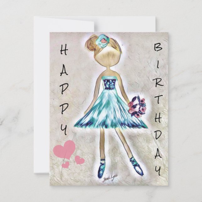 Happy Birthday card dancer Birthday Personalize it (Front)