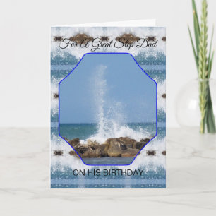 Happy Birthday Card For A Step Father Sea