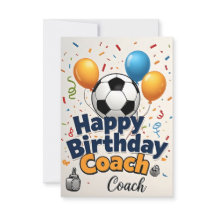 Happy Birthday Card For Coach