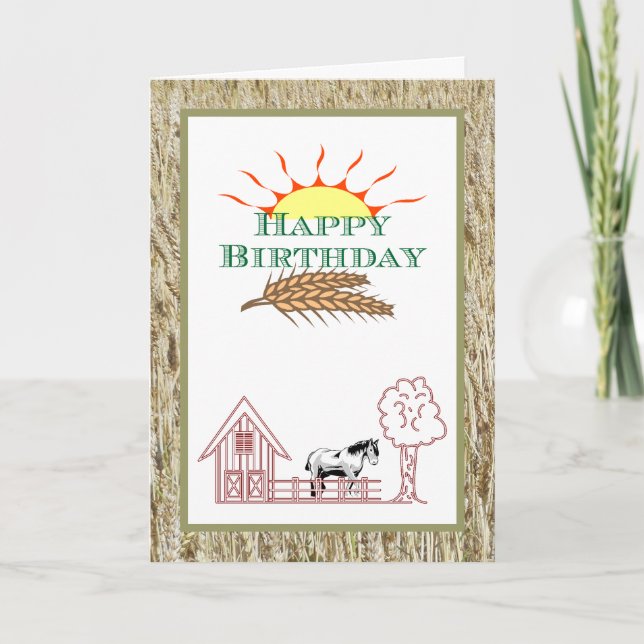 Happy Birthday Card For Farmers Etc. (Front)