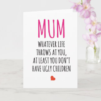 Happy Birthday Card Funny Joke Mom mothers day