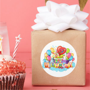 Happy Birthday Card (generic) Classic Round Sticker