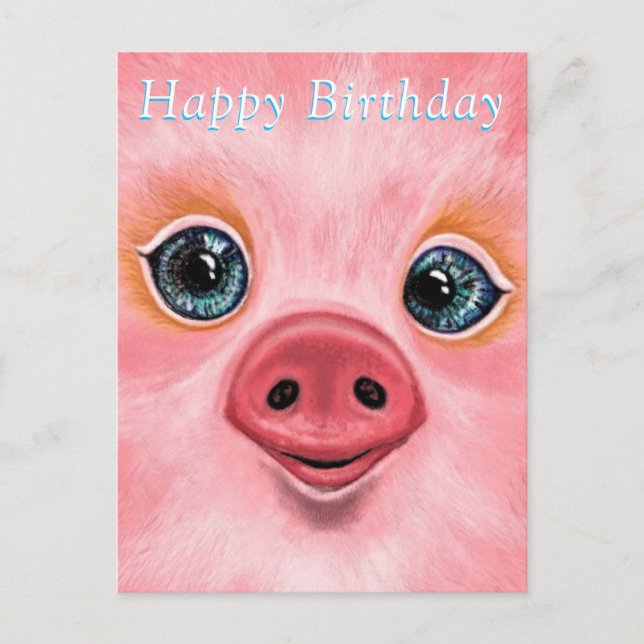 Happy Birthday Card - Happy Piglet (Front)