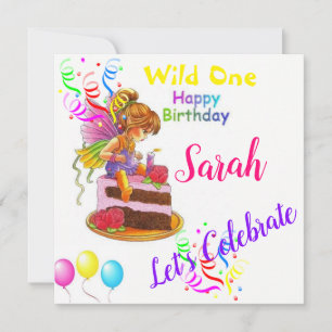 Happy Birthday Card Invitation Fairy