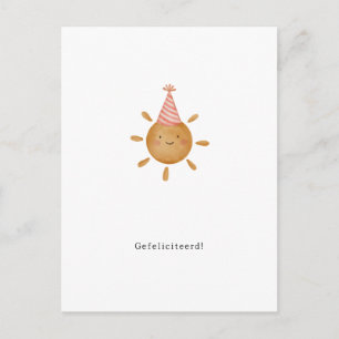 Happy birthday card Jarig Zon Card