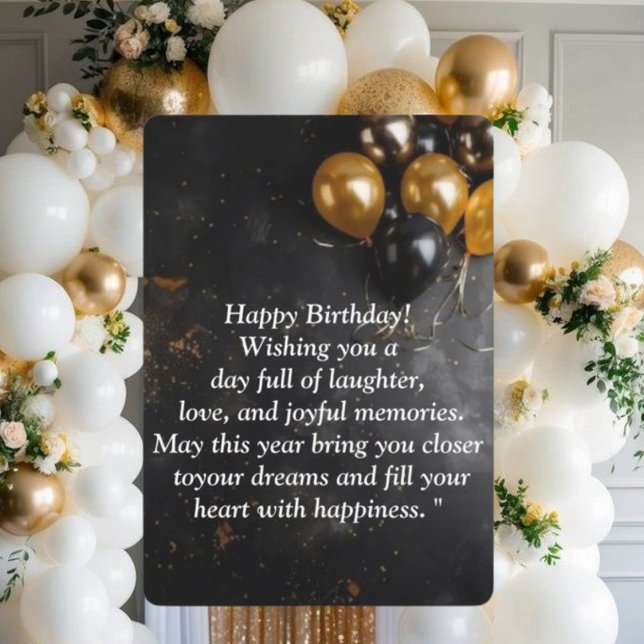  Happy Birthday Card - Joyful Wishes, Balloons & C (Creator Uploaded)