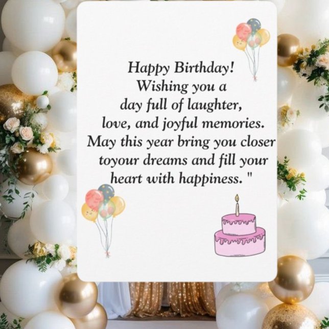  Happy Birthday Card - Joyful Wishes, Balloons & C (Creator Uploaded)
