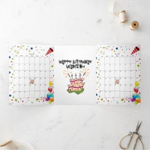 Happy Birthday Card May 2022 Calendar Trifold 