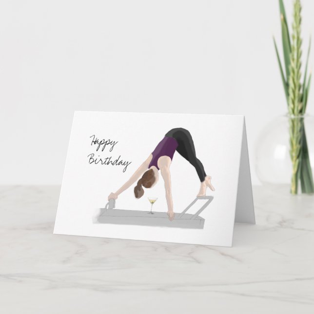 Happy Birthday Card Pilates Reformer (Front)