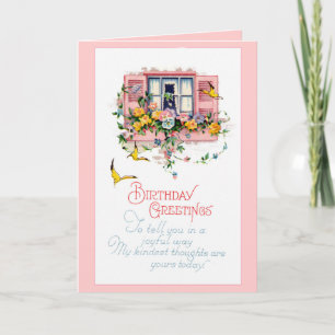Happy Birthday Card - Vintage