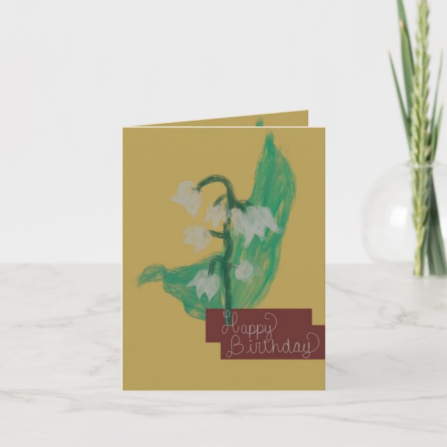 Happy Birthday Card with May’s Flower (Front)