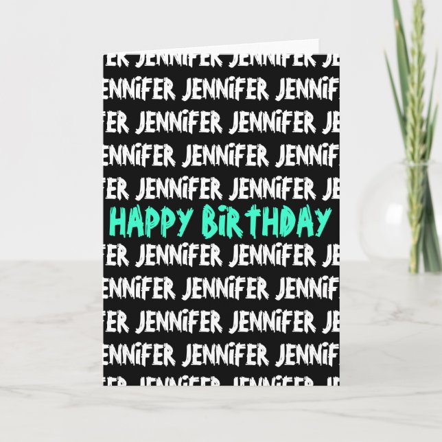 Happy Birthday card with personalized name (Front)
