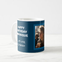 Happy Birthday Card With Photo On A Mug