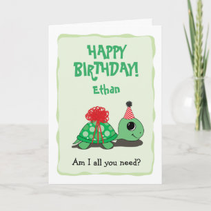 Happy Birthday Card with Turtle