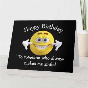 Happy Birthday Card - You Make Me Smile