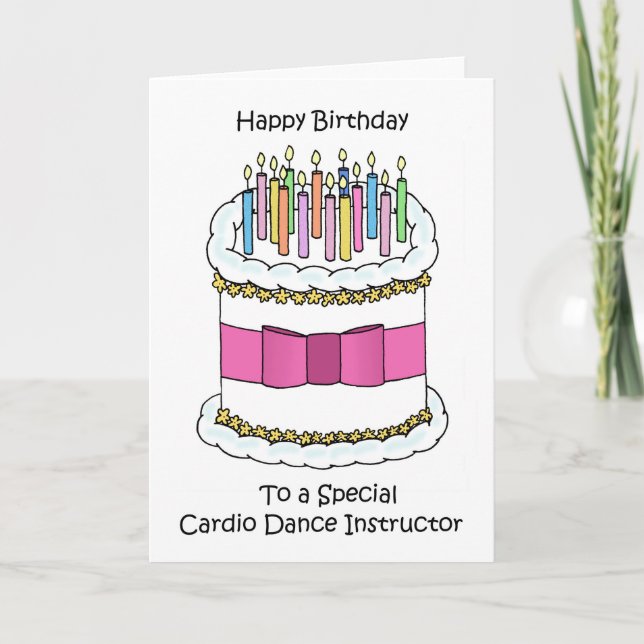 Happy Birthday Cardio Dance Instructor. Card (Front)