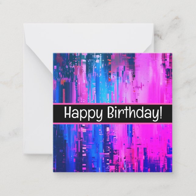 Happy birthday cards, cute, stock up! note card (Front)