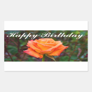 Happy Birthday Caribbean Rose #2 Stickers