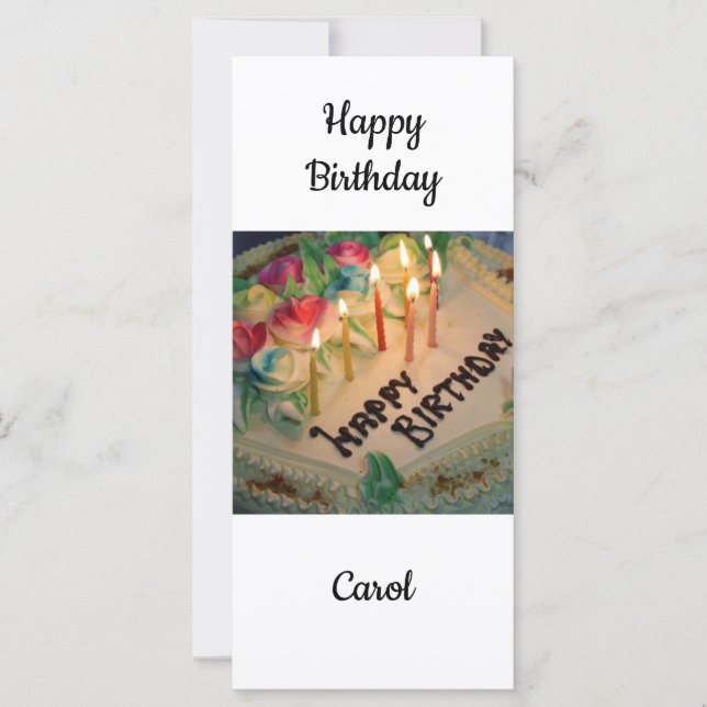 Happy Birthday Carol Card (Front)