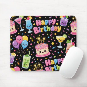 Happy Birthday Cartoon Fun Mouse Pad