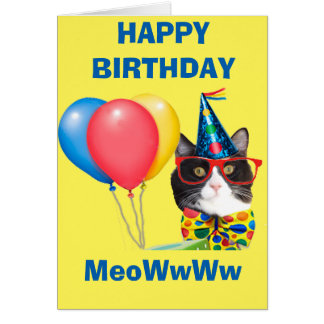 Cats Meow Birthday Cards, Cats Meow Birthday Greeting Cards, Cats Meow