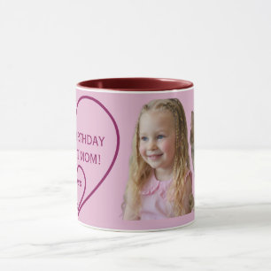 Happy Birthday Cat Mom Photos Heart Frame Text Mug