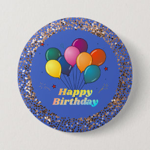 Happy Birthday Celebration 3 Inch Round Button