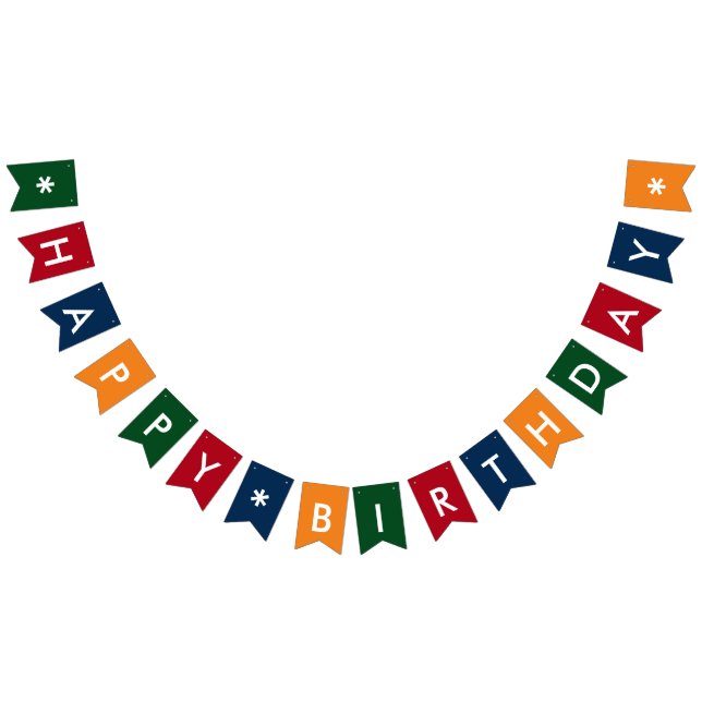 Happy Birthday Celebration any Colour any Text Bunting Flags (All)