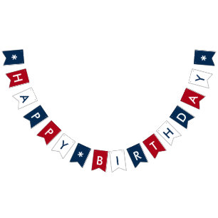 Happy Birthday Celebration any Colour any Text Bunting Flags