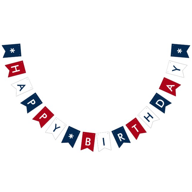 Happy Birthday Celebration any Colour any Text Bunting Flags (All)