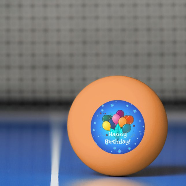 Happy Birthday celebration balloons, Ping Pong Ball (Net)