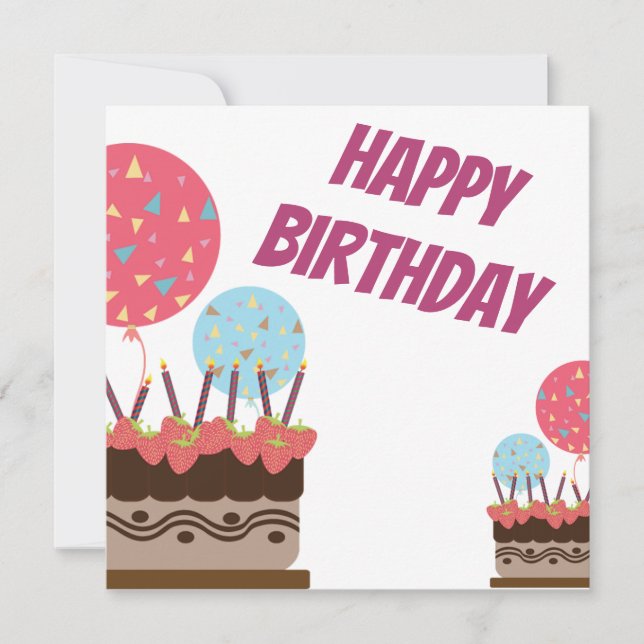 Happy Birthday Celebration Card (Front)