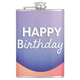 Happy Birthday Celebration Design Hip Flask