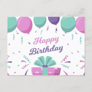 Happy Birthday Celebration Holiday Postcard