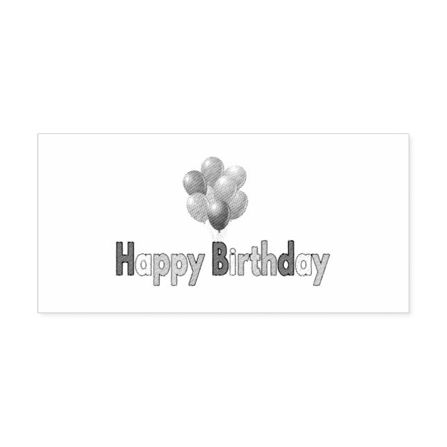 Happy Birthday Celebration Party Self-inking Stamp (Design)