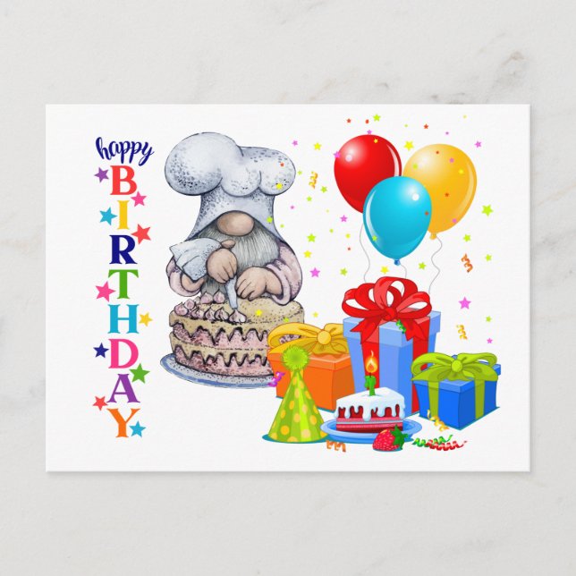 Happy Birthday Celebration  Postcard (Front)