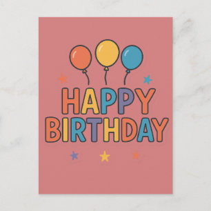 Happy Birthday Celebration Sticker Postcard