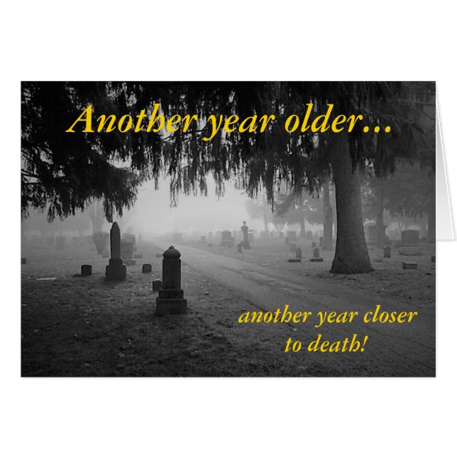 Happy Birthday Cemetery Card (Front Horizontal)