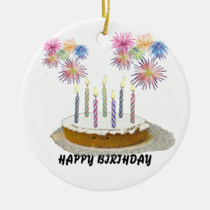 Happy Birthday Ceramic Ornament