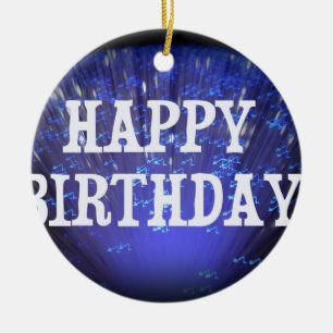 HAPPY BIRTHDAY CERAMIC ORNAMENT