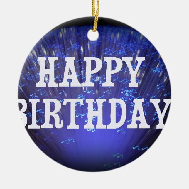 HAPPY BIRTHDAY CERAMIC ORNAMENT (Front)