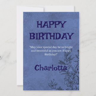 HAPPY BIRTHDAY CHARLOTTA INVITATION