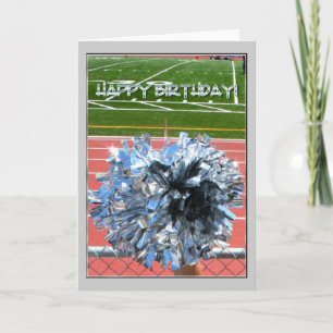 Happy Birthday Cheer pom pom Card